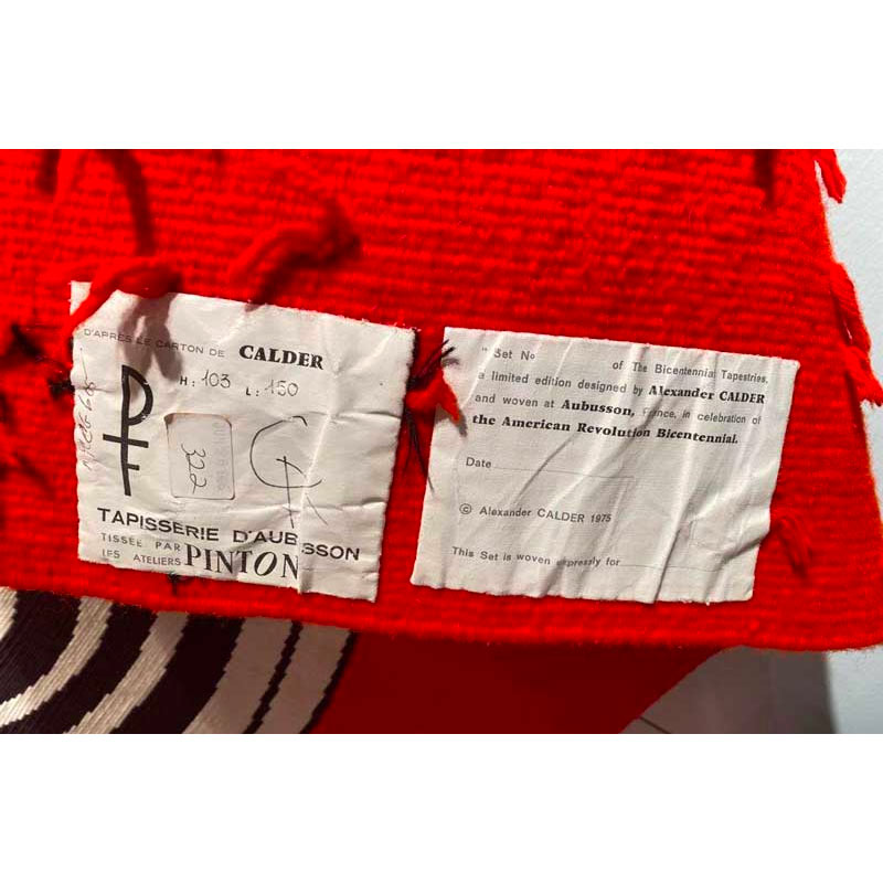 Alexander Calder "The American Revolution Bicentennial" Tapestry