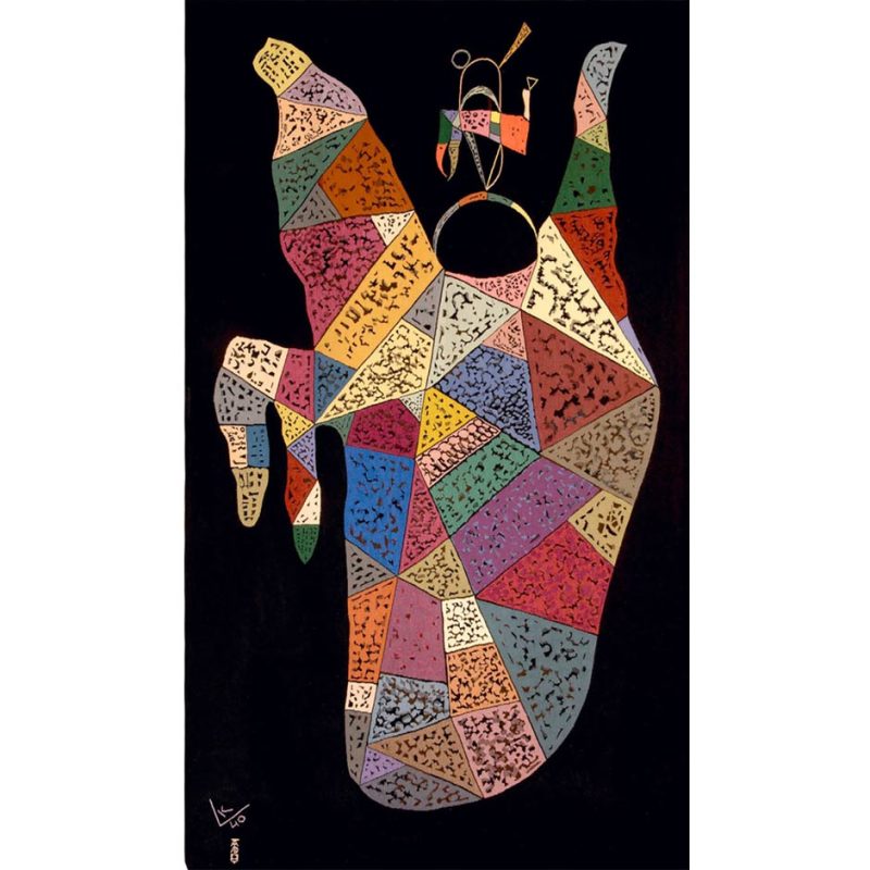 Vassily Kandinsky "Sur fond noir" Tapestry