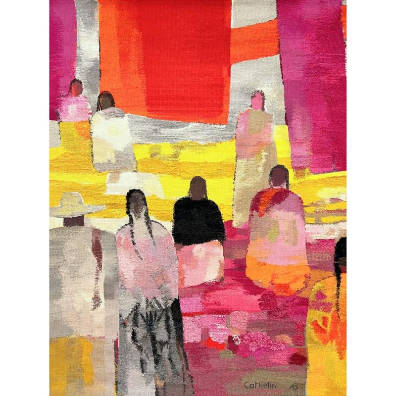 cathelin La fête mexicaine Tapestry