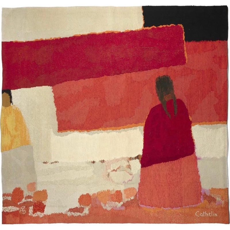 Bernard Cathelin "Les Deux Indiennes" Tapestry